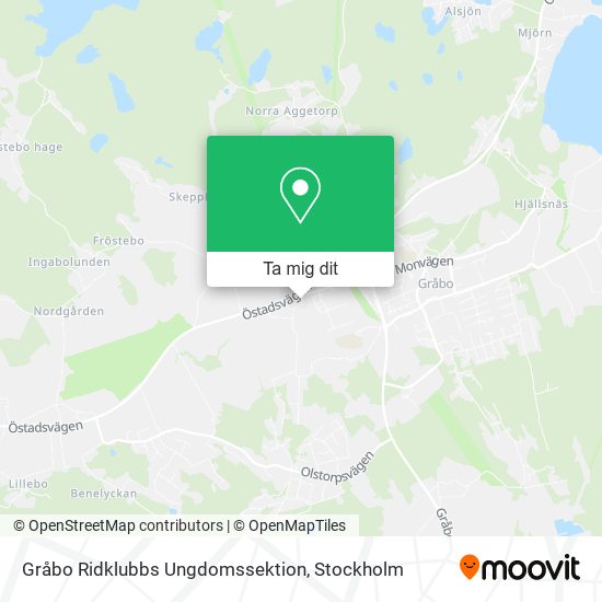 Gråbo Ridklubbs Ungdomssektion karta