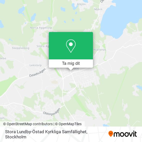 Stora Lundby-Östad Kyrkliga Samfällighet karta