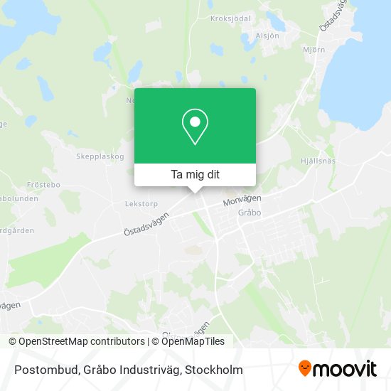 Postombud, Gråbo Industriväg karta