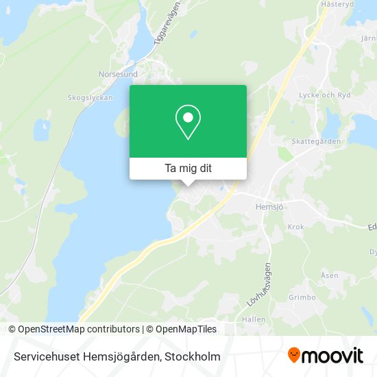 Servicehuset Hemsjögården karta