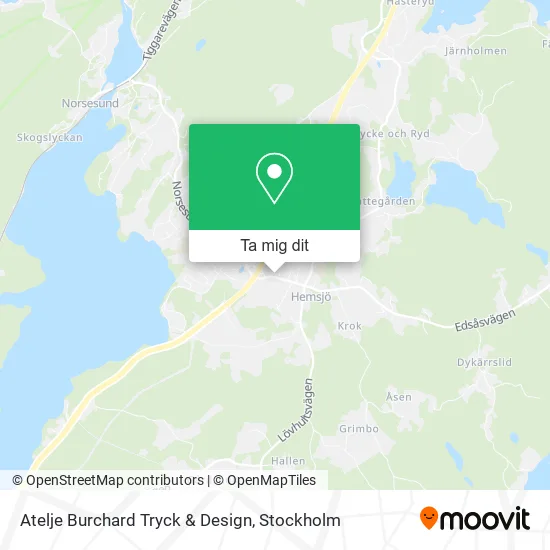 Atelje Burchard Tryck & Design karta