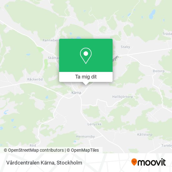 Vårdcentralen Kärna karta