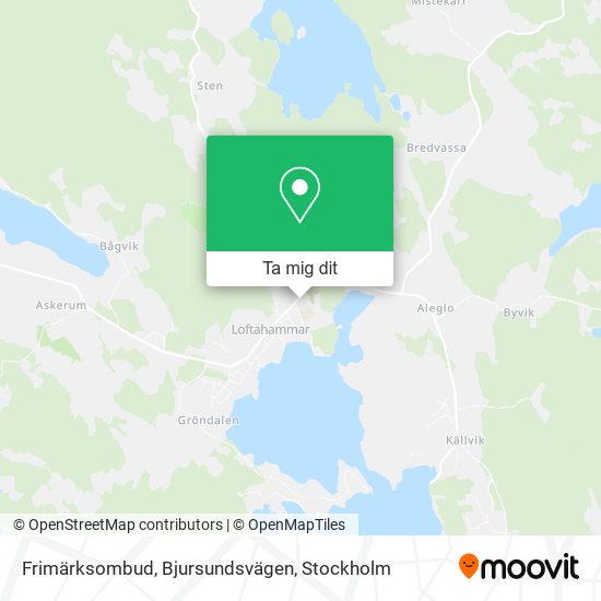 Frimärksombud, Bjursundsvägen karta