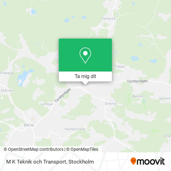 M K Teknik och Transport karta