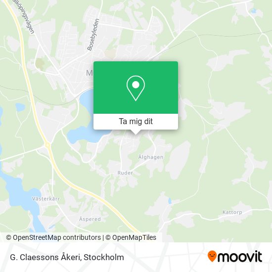 G. Claessons Åkeri karta