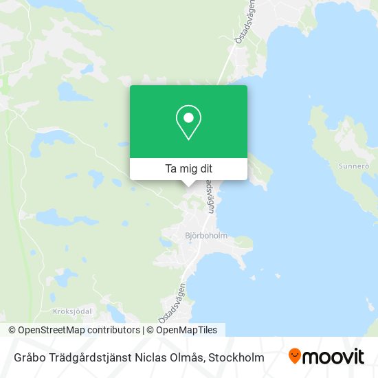 Gråbo Trädgårdstjänst Niclas Olmås karta