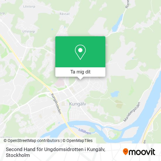 Second Hand för Ungdomsidrotten i Kungälv karta