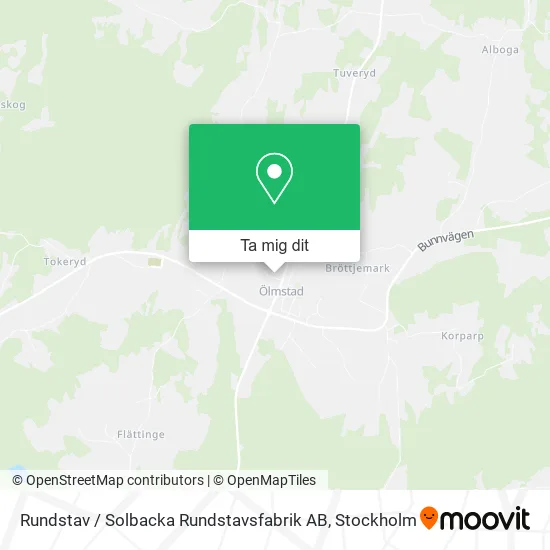 Rundstav / Solbacka Rundstavsfabrik AB karta