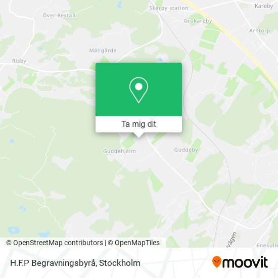 H.F.P Begravningsbyrå karta