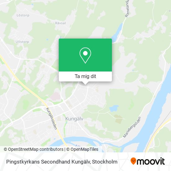 Pingstkyrkans Secondhand Kungälv karta