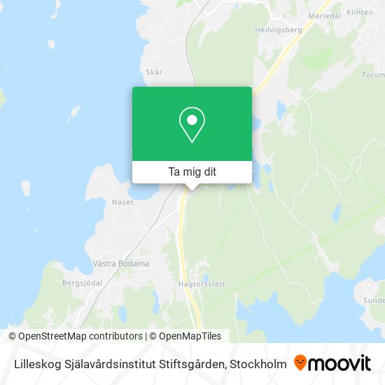 Lilleskog Själavårdsinstitut Stiftsgården karta