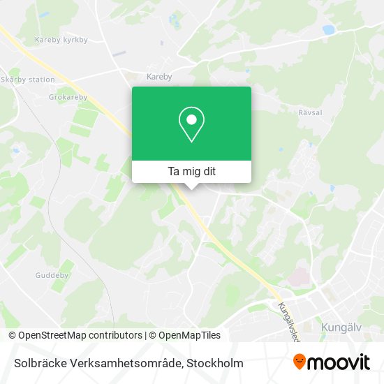 Solbräcke Verksamhetsområde karta