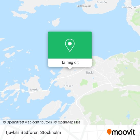 Tjuvkils Badfören karta