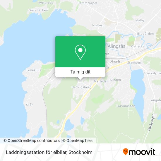 Laddningsstation för elbilar karta