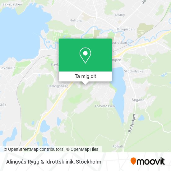 Alingsås Rygg & Idrottsklinik karta