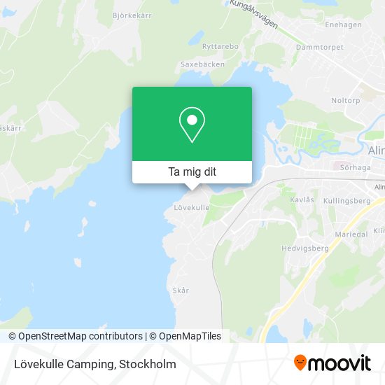 Lövekulle Camping karta