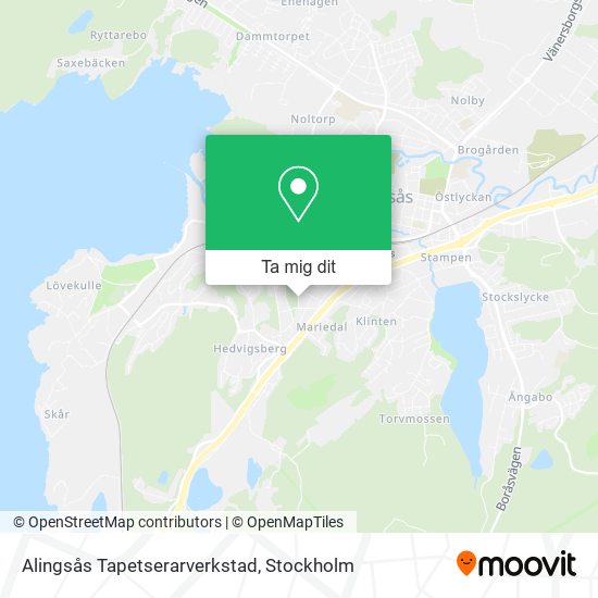 Alingsås Tapetserarverkstad karta
