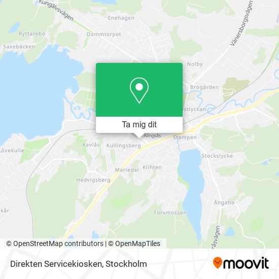 Direkten Servicekiosken karta