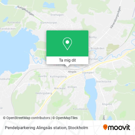 Pendelparkering Alingsås station karta