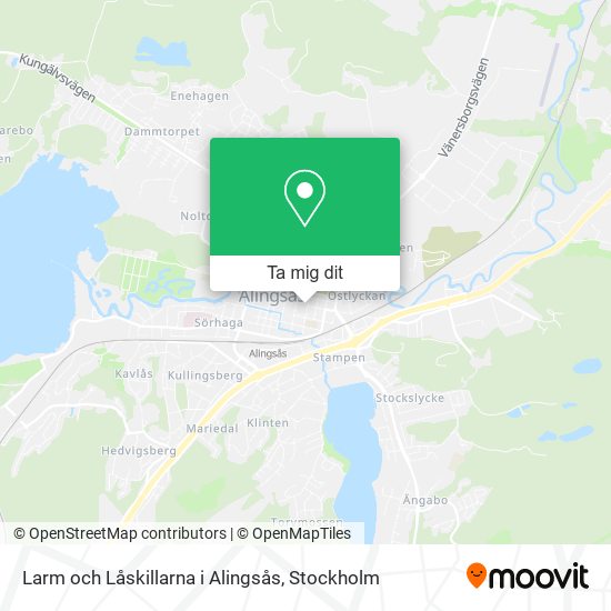 Larm och Låskillarna i Alingsås karta