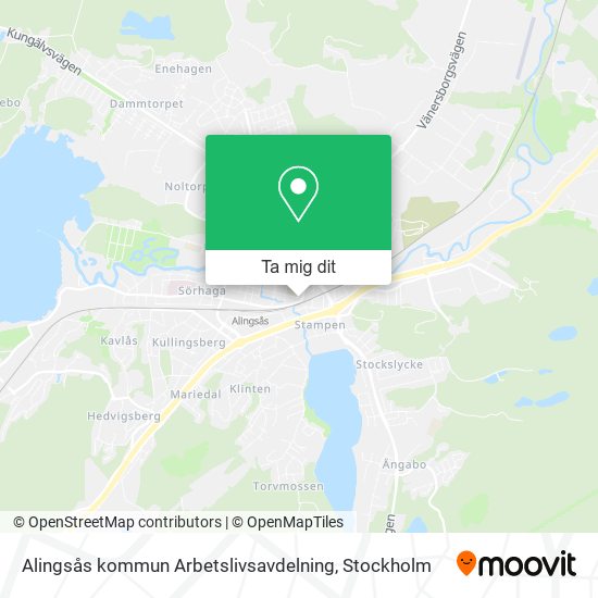 Alingsås kommun Arbetslivsavdelning karta