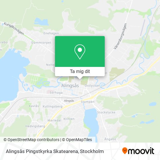 Alingsås Pingstkyrka Skatearena karta