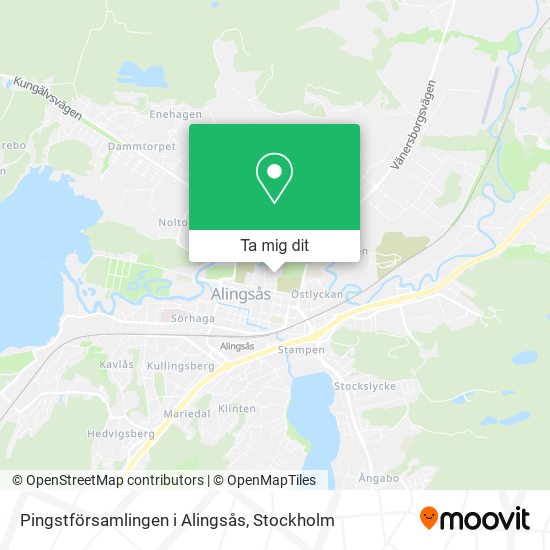 Pingstförsamlingen i Alingsås karta