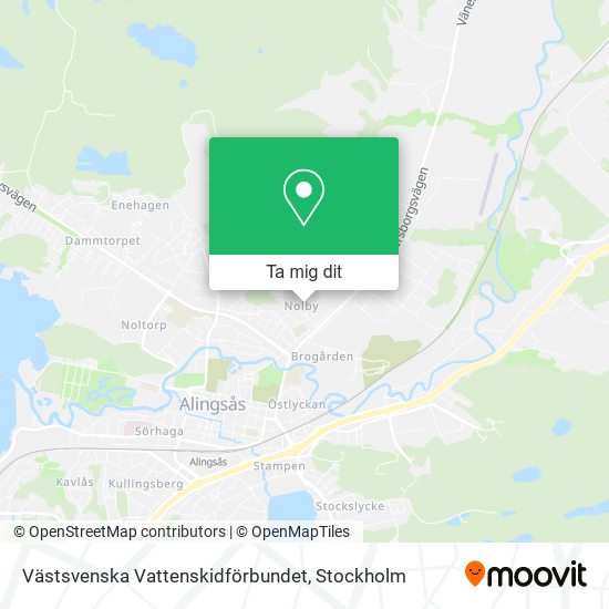 Västsvenska Vattenskidförbundet karta