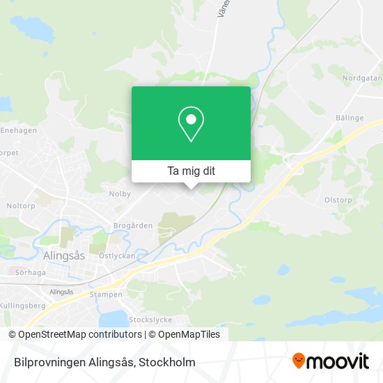 Bilprovningen Alingsås karta