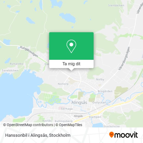 Hanssonbil i Alingsås karta