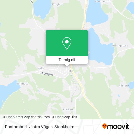 Postombud, västra Vägen karta