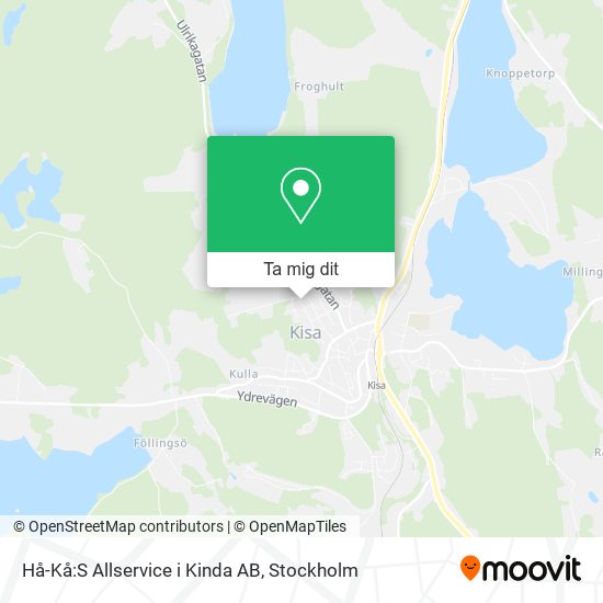 Hå-Kå:S Allservice i Kinda AB karta