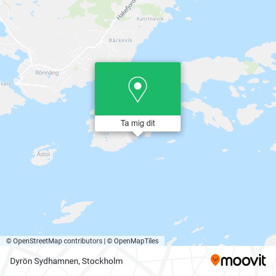 Dyrön Sydhamnen karta