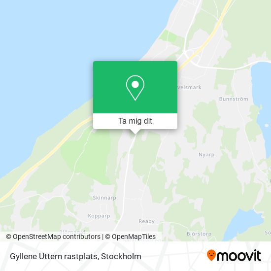 Gyllene Uttern rastplats karta