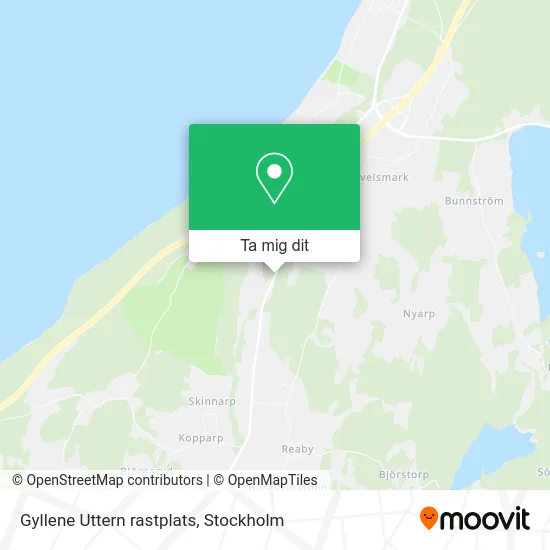 Gyllene Uttern rastplats karta