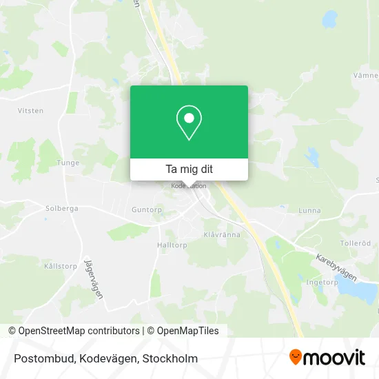Postombud, Kodevägen karta