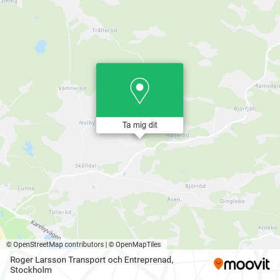 Roger Larsson Transport och Entreprenad karta