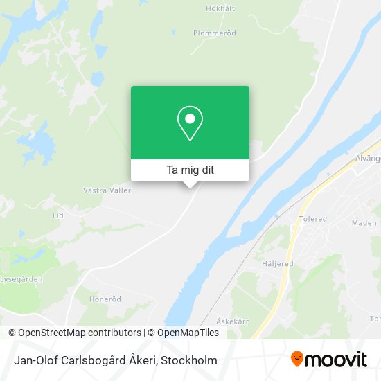Jan-Olof Carlsbogård Åkeri karta