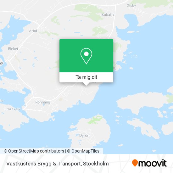 Västkustens Brygg & Transport karta