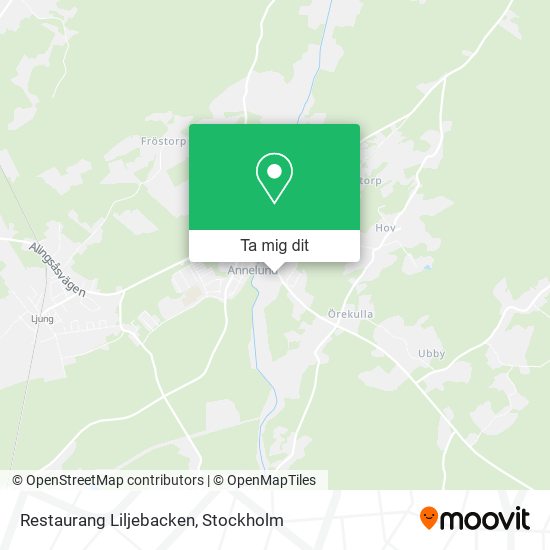 Restaurang Liljebacken karta
