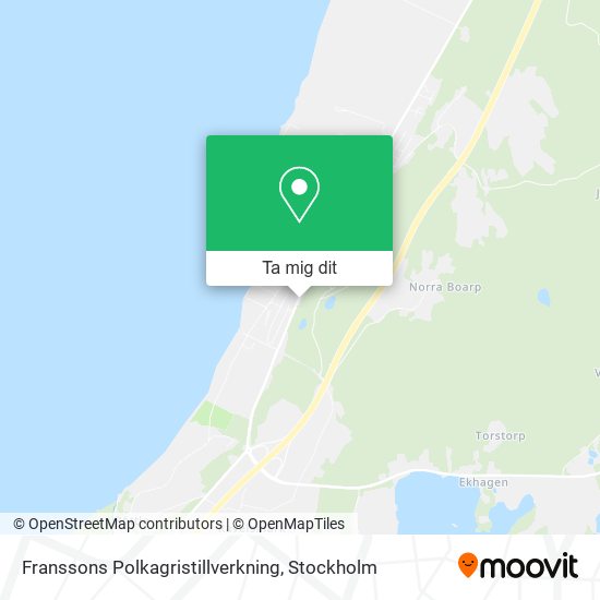 Franssons Polkagristillverkning karta