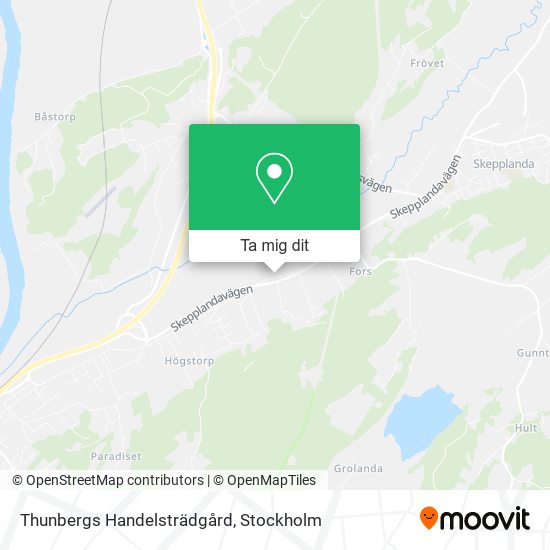 Thunbergs Handelsträdgård karta