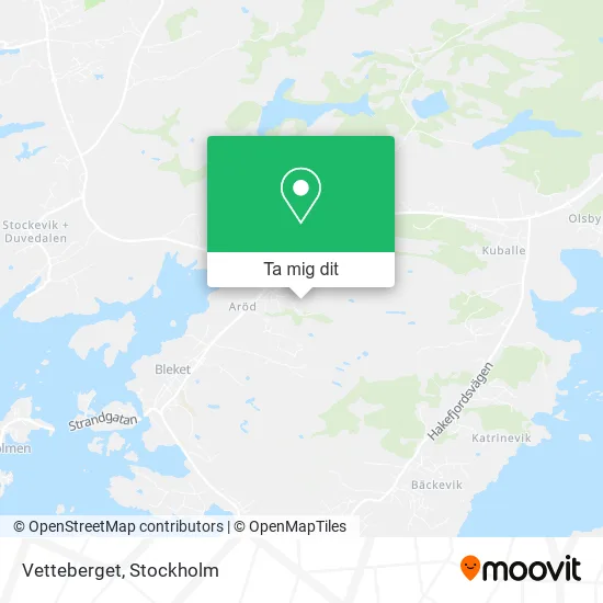 Vetteberget karta