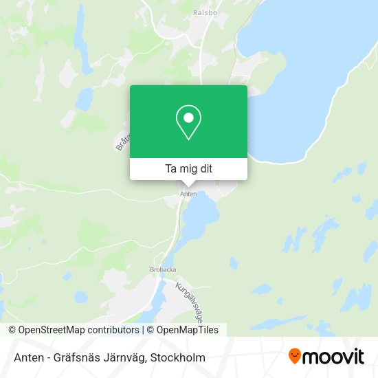 Anten - Gräfsnäs Järnväg karta