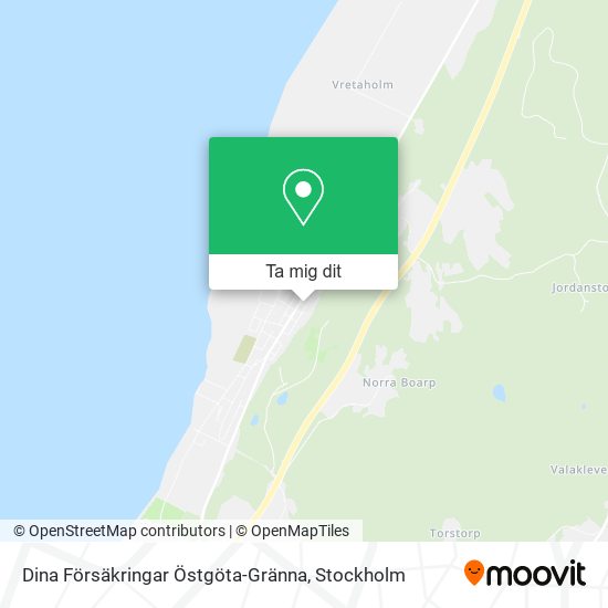 Dina Försäkringar Östgöta-Gränna karta