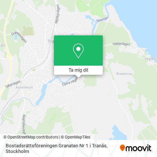 Bostadsrättsföreningen Granaten Nr 1 i Tranås karta