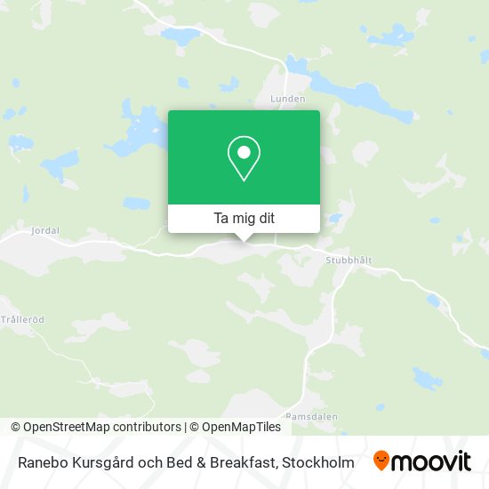 Ranebo Kursgård och Bed & Breakfast karta