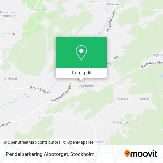 Pendelparkering Albotorget karta