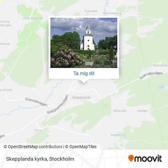 Skepplanda kyrka karta