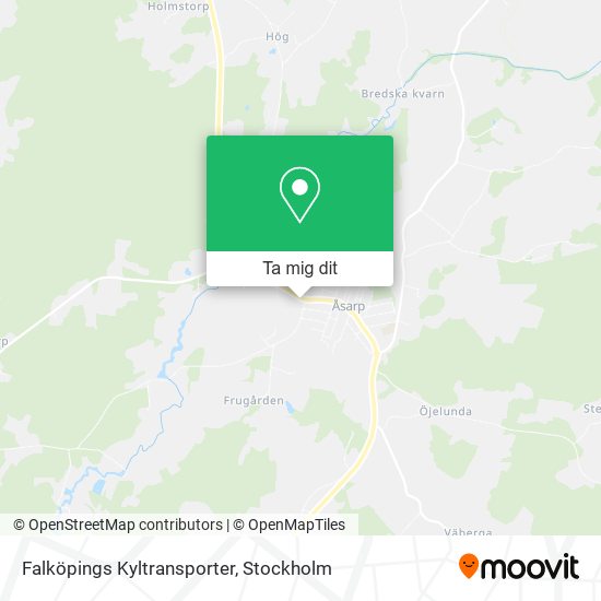 Falköpings Kyltransporter karta